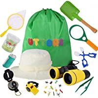 UTTORA Kit Explorador Niños- 25 Piezas Prismaticos Niños Kit de Binoculares para Niños 3-12 años de Edad Juguetes Niños…